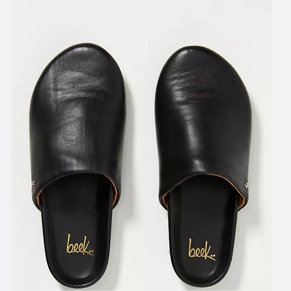 Beek Apalis Black Leather Clogs size 5 brand new - Picture 3 of 14